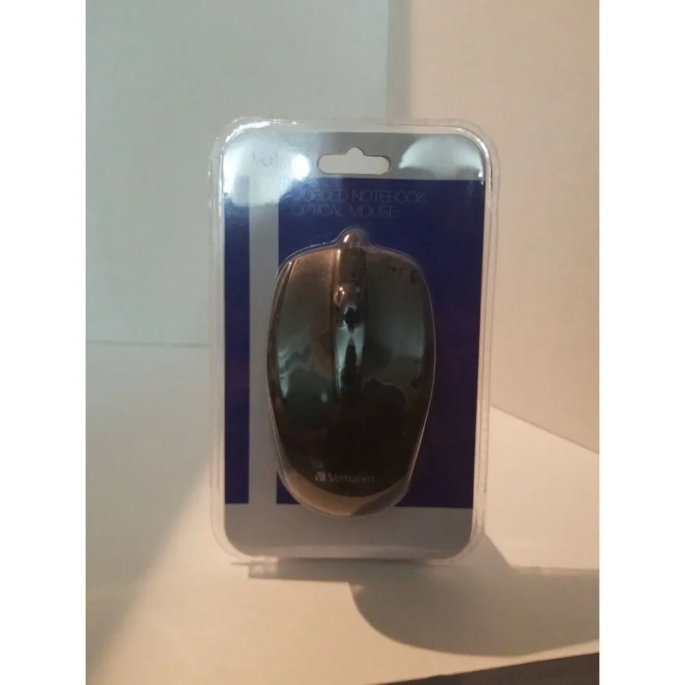 Verbatim‎ Corded Notebook Optical Mouse Graphite Wired USB Travel Compact New